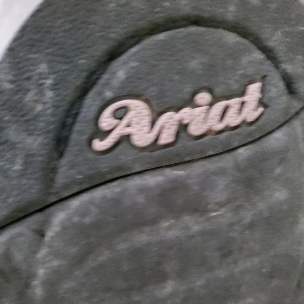 Black and Purple Ariat Leather Embroidered Women's Boots - Picture 12 of 12